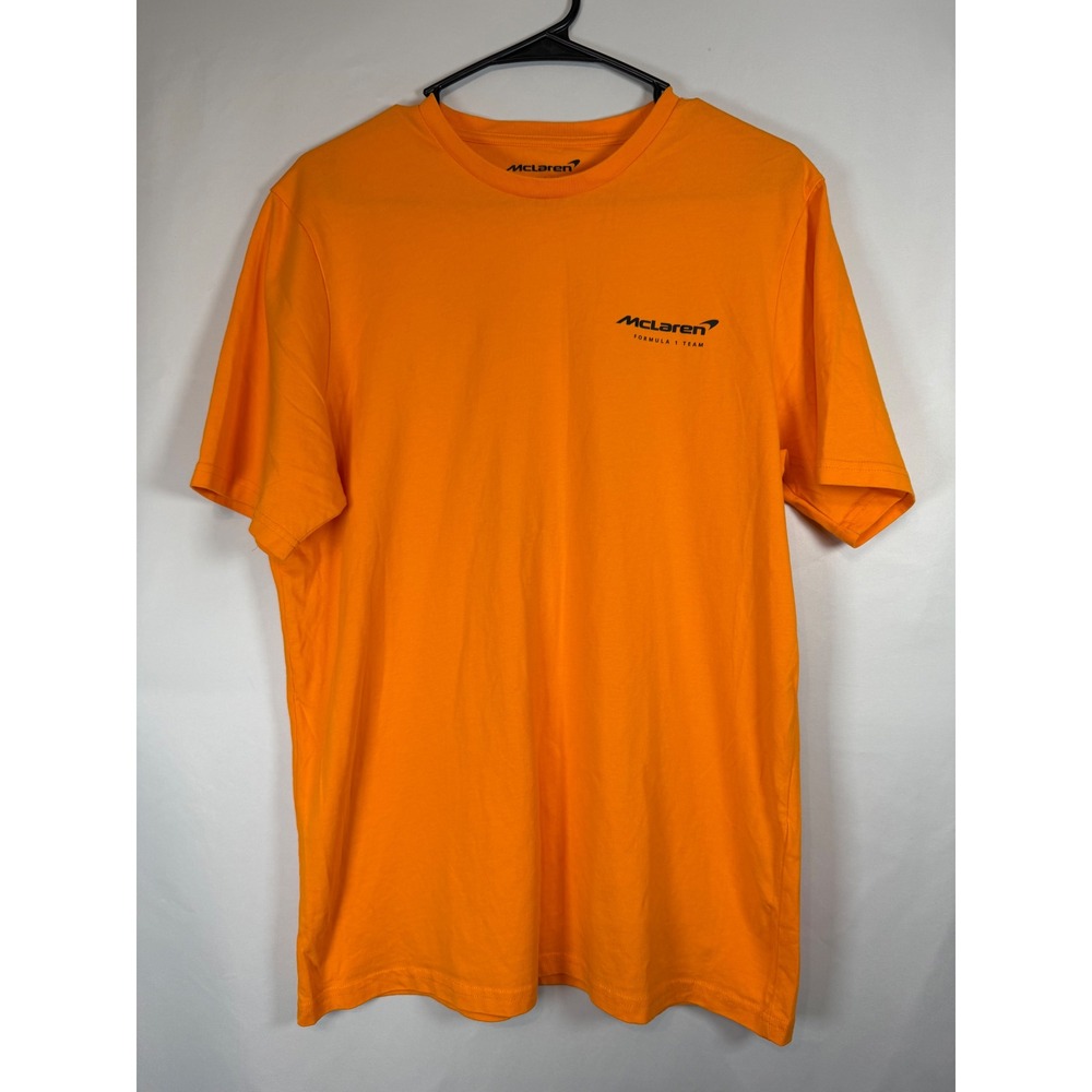 McLaren Formula 1 Team Graphic T-Shirt Mens Large Papaya Orange Short Sleeve F1